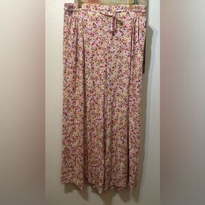 Torrid Pant Womens High Rise Wide Leg Pockets Multicolor Floral Size 1  L30’´
